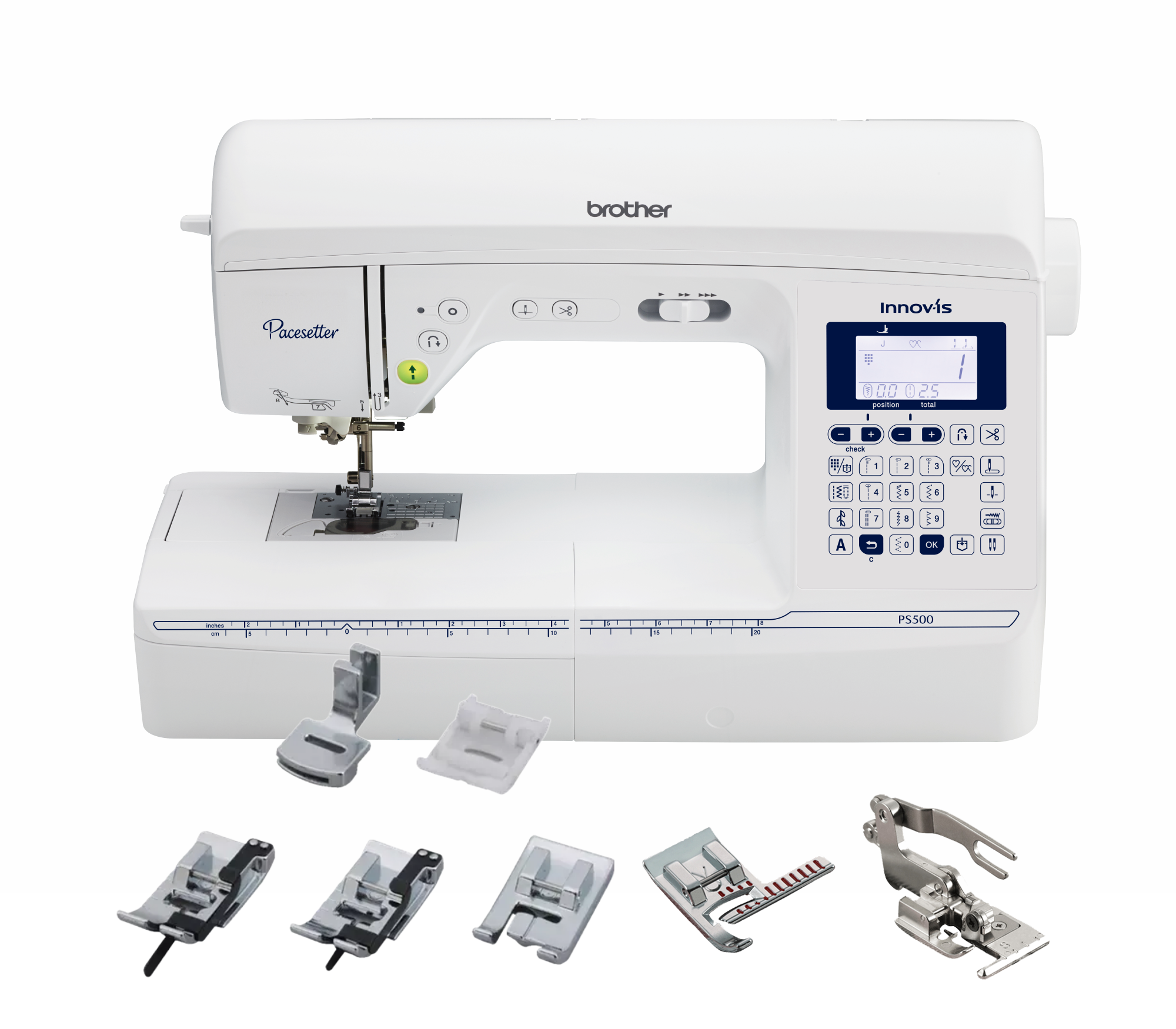 Brother Pacesetter PS500 Sewing Machine bonus package e