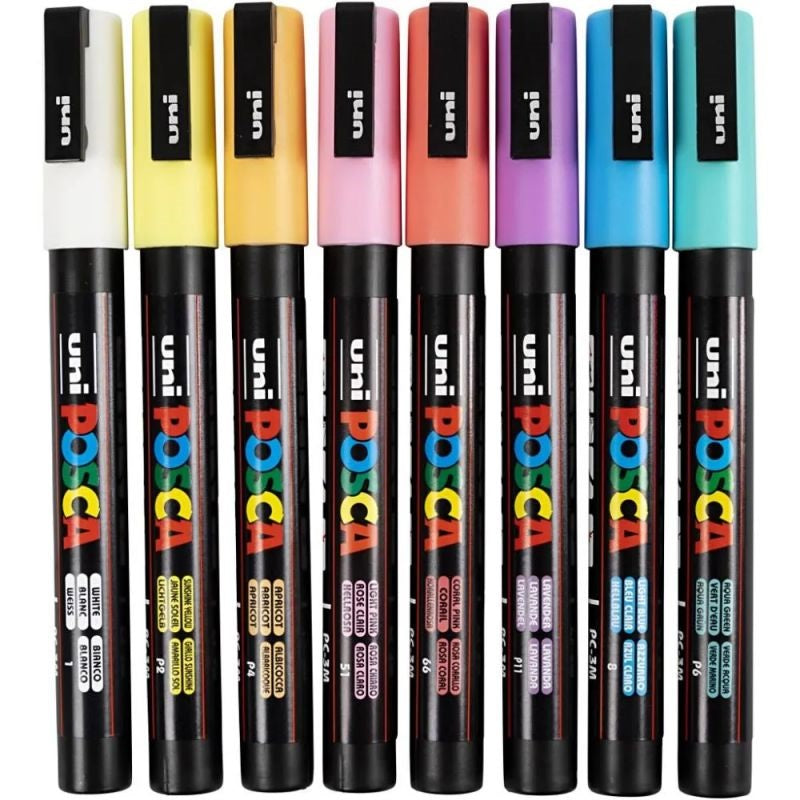Posca Paint Marker 8 Colors PC-3M Soft Colors Set