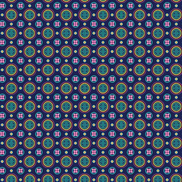 Fabric Michael Miller Royal Silk Mandala China Dolls by the Quarter Yard DCX13105-ROYA