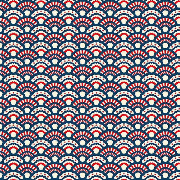 Fabric Michael Miller Cream Sparkle Stripe Parade Red, White & Beautiful by the Quarter Yard DCX13154-CREM