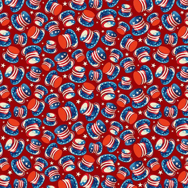 Fabric Michael Miller Cranberry Top It Off in Stars Red, White & Beautiful by the Quarter Yard DCX13155-CRAN