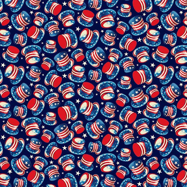 Fabric Michael Miller Royal Top It Off in Stars Red, White & Beautiful by the Quarter Yard DCX13155-ROYA