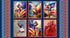 Fabric Michael Miller Midnite The Great American Parade Red, White & Beautiful 24" Quilt Panel DCX13160-MIDN