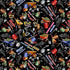 Fabric Michael Miller Black Love Your Garden Hunks Gone Gardening by the Quarter Yard DCX13114-BLAC