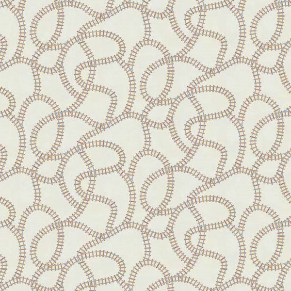 Fabric Michael Miller Haze Railway Wind Little Locomotives by the Quarter Yard DDC12875-HAZE