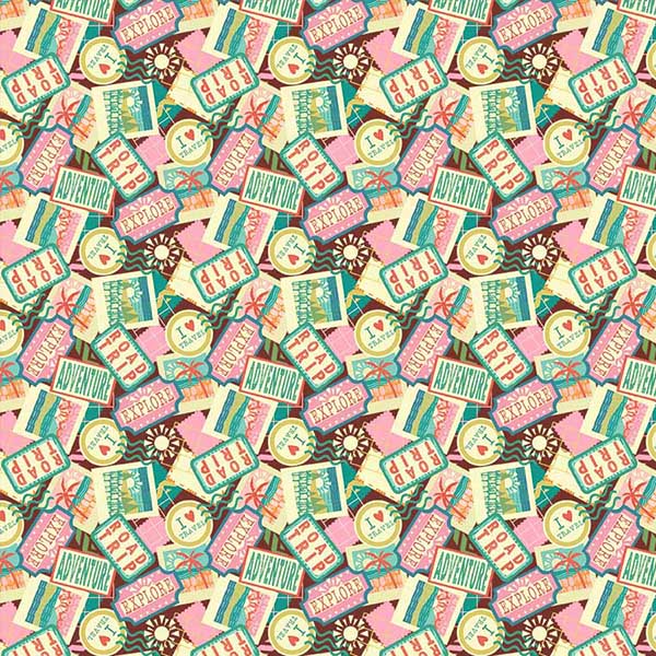 Fabric Michael Miller Dark Red Vintage Viewfinder Modern Nomad by the Quarter Yard DDC13056-DARE