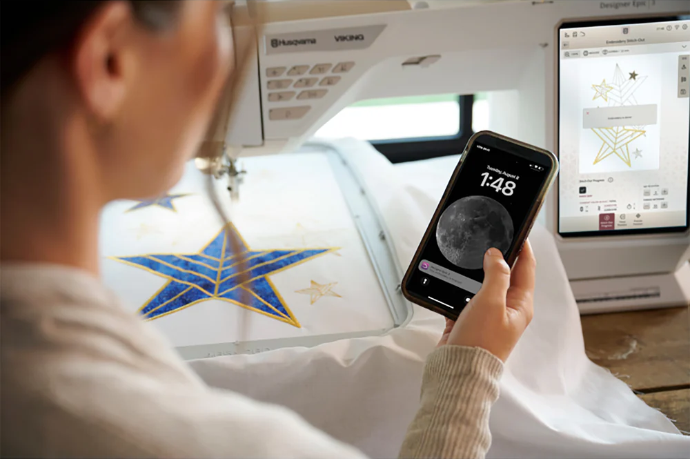 Husqvarna Viking Designer Epic 3 Sewing and Embroidery Machine with Holiday Gift Package