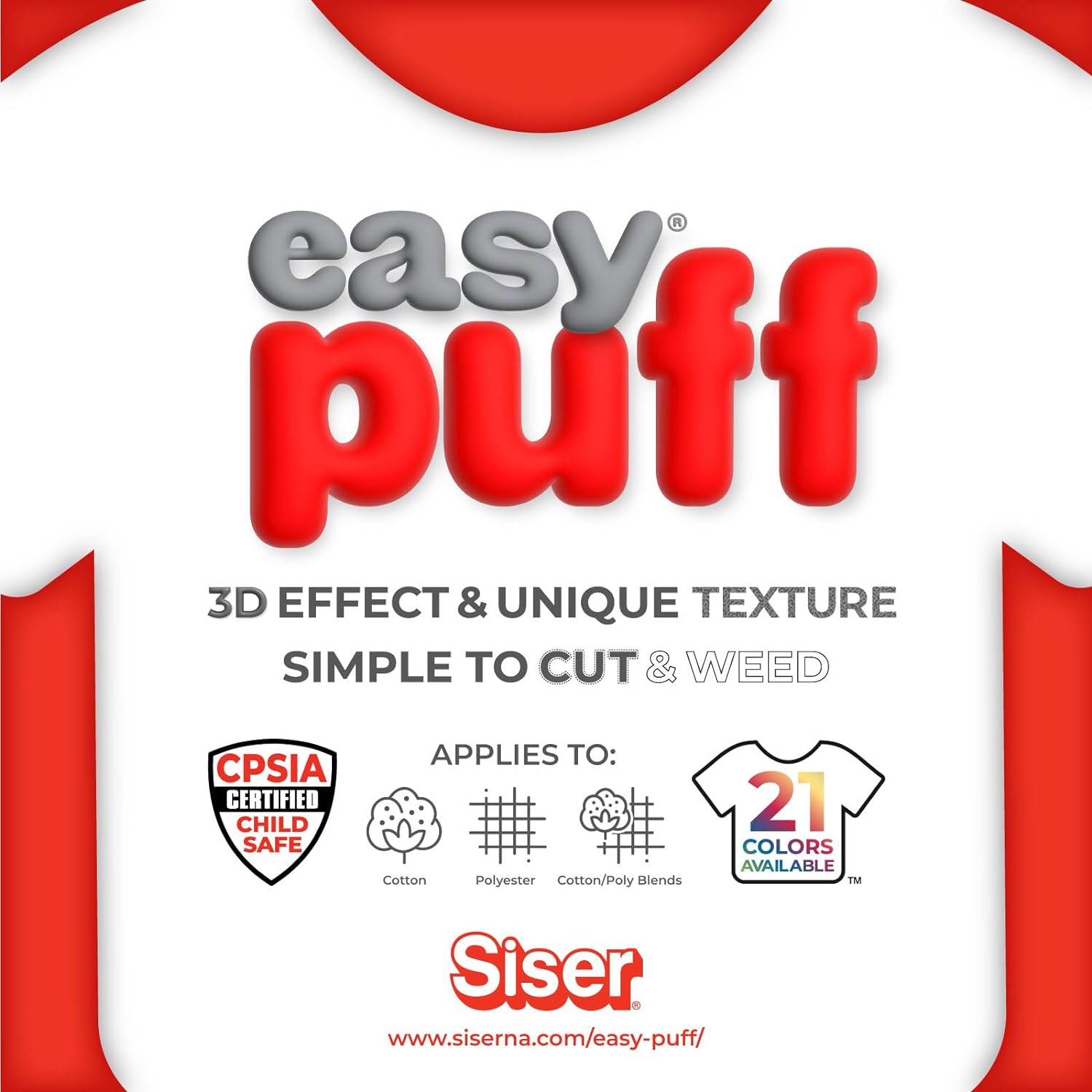 Siser Easy Puff 3D Puffy HTV 12" Roll for Sale at World Weidner