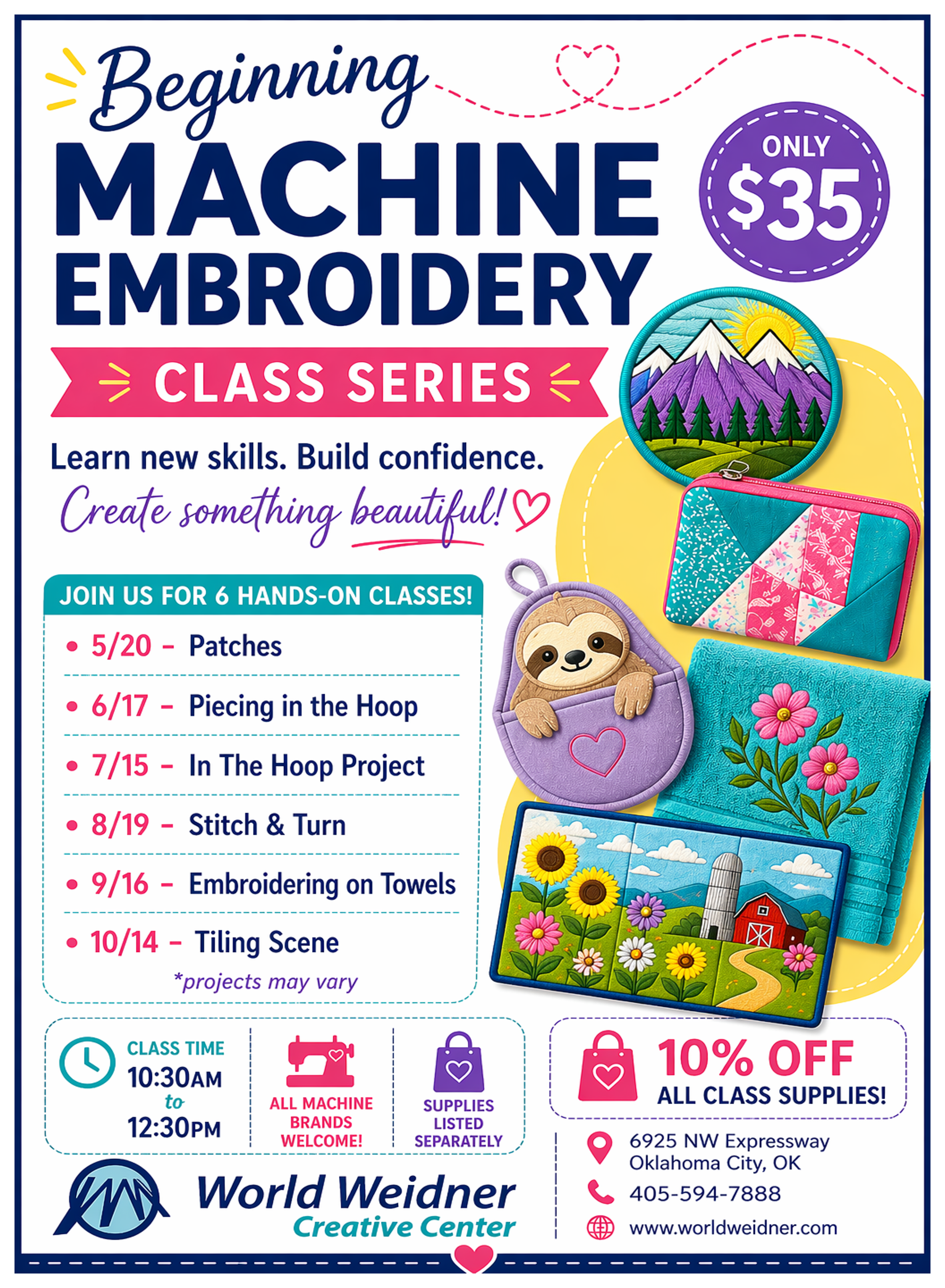 Beginning Machine Embroidery Class Series