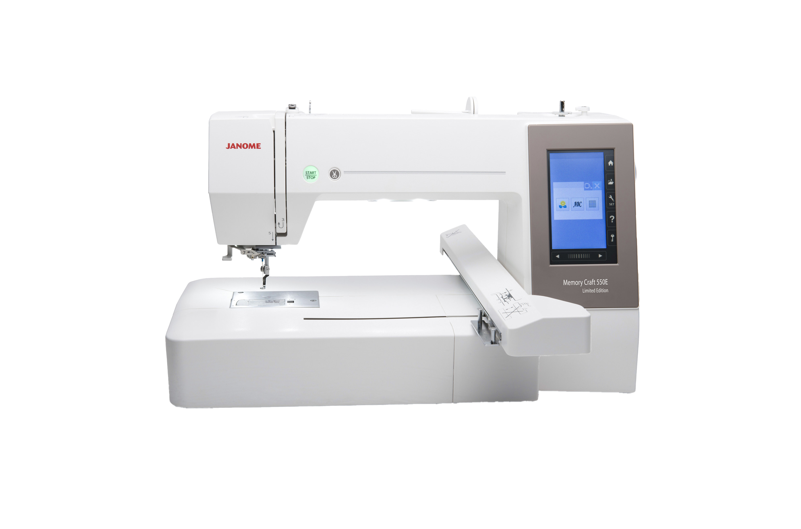 Janome Memory Craft 550E Limited Edition Embroidery Machine 14x7.9 for Sale at World Weidner