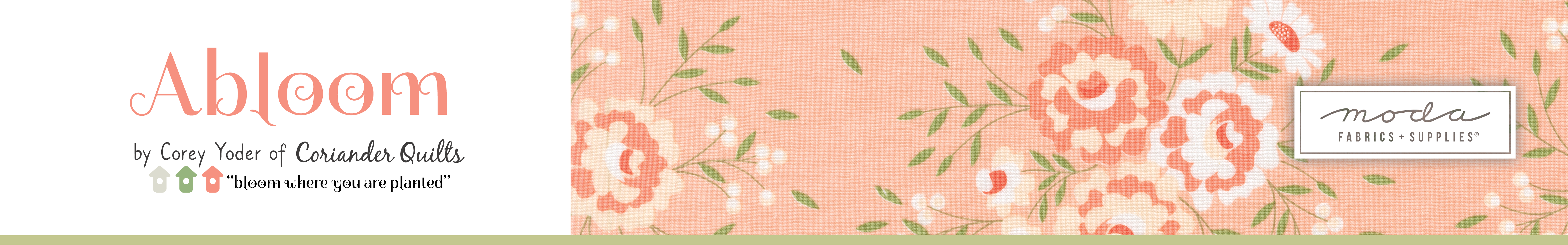Shop the Abloom Fabric Collection by Corey Yoder of Coriander Quilts for Moda Fabrics at World Weidner