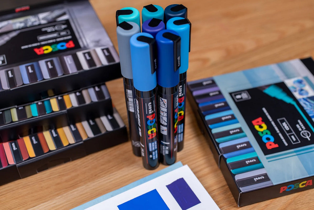 Posca Paint Marker 8 Colors PC-5M Cool Colors Set