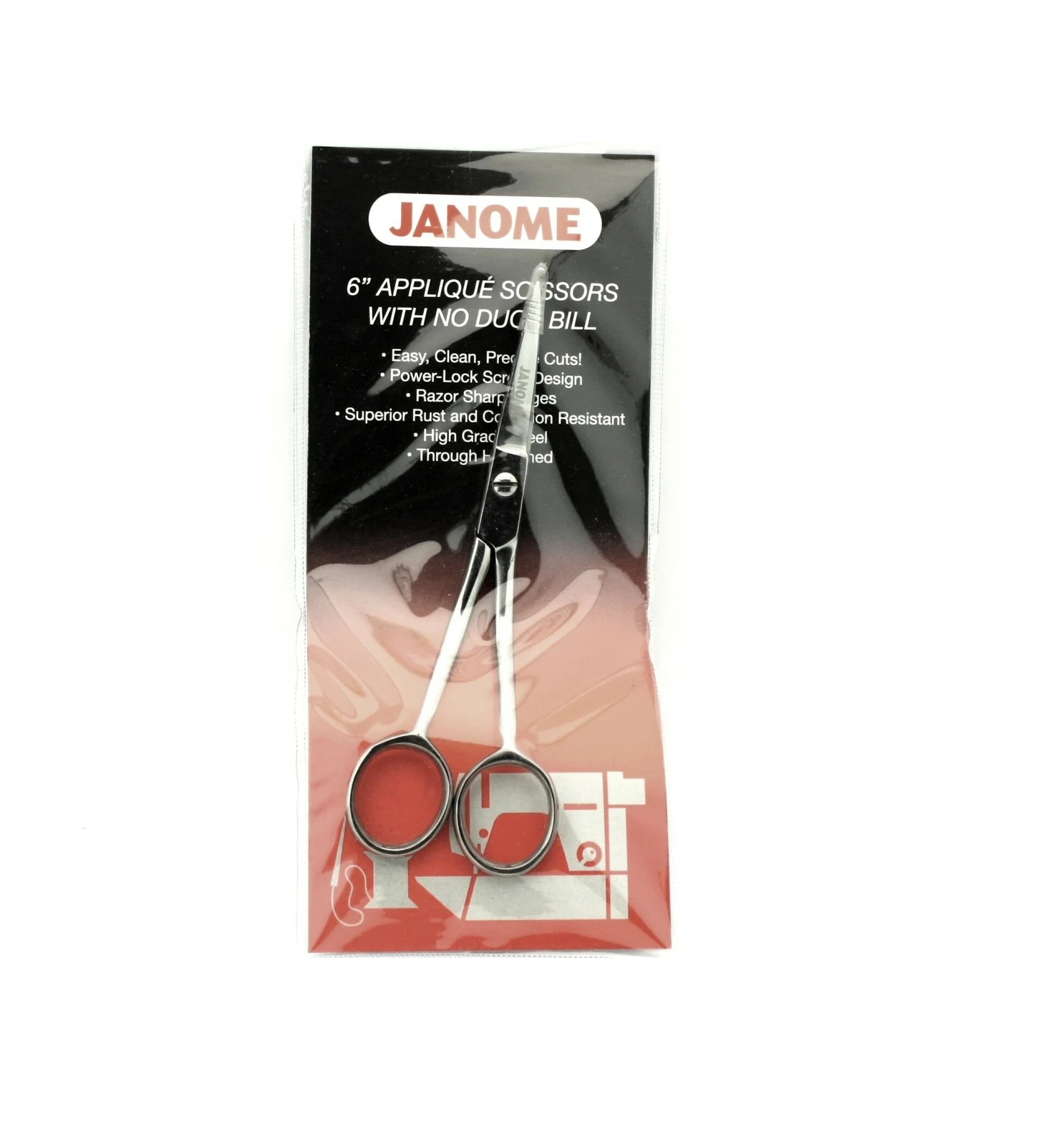 Janome 6" Applique Scissors with No Duck Bill