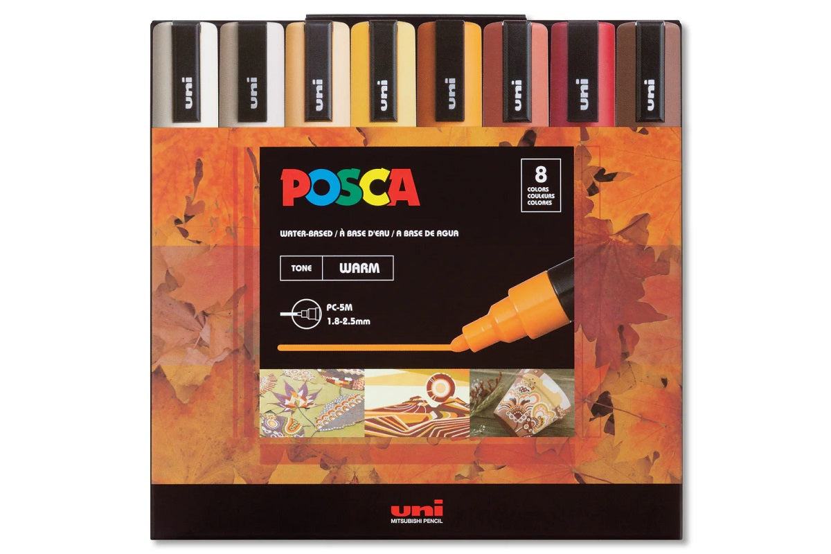 Posca Paint Marker 8 Colors PC-5M Warm Colors Set – World Weidner