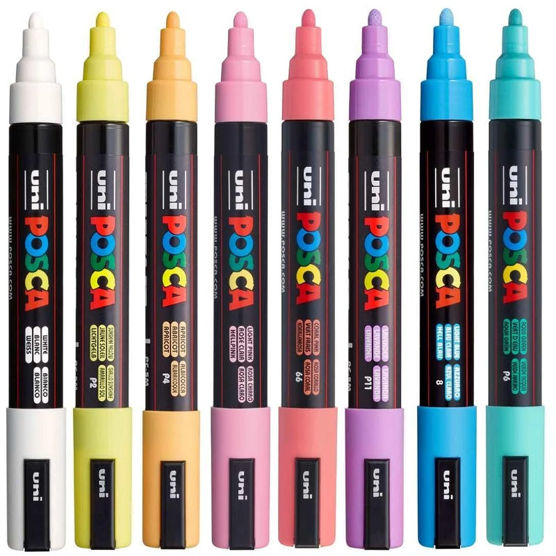 Posca Paint Marker 8 Colors PC-5M Soft Colors Set