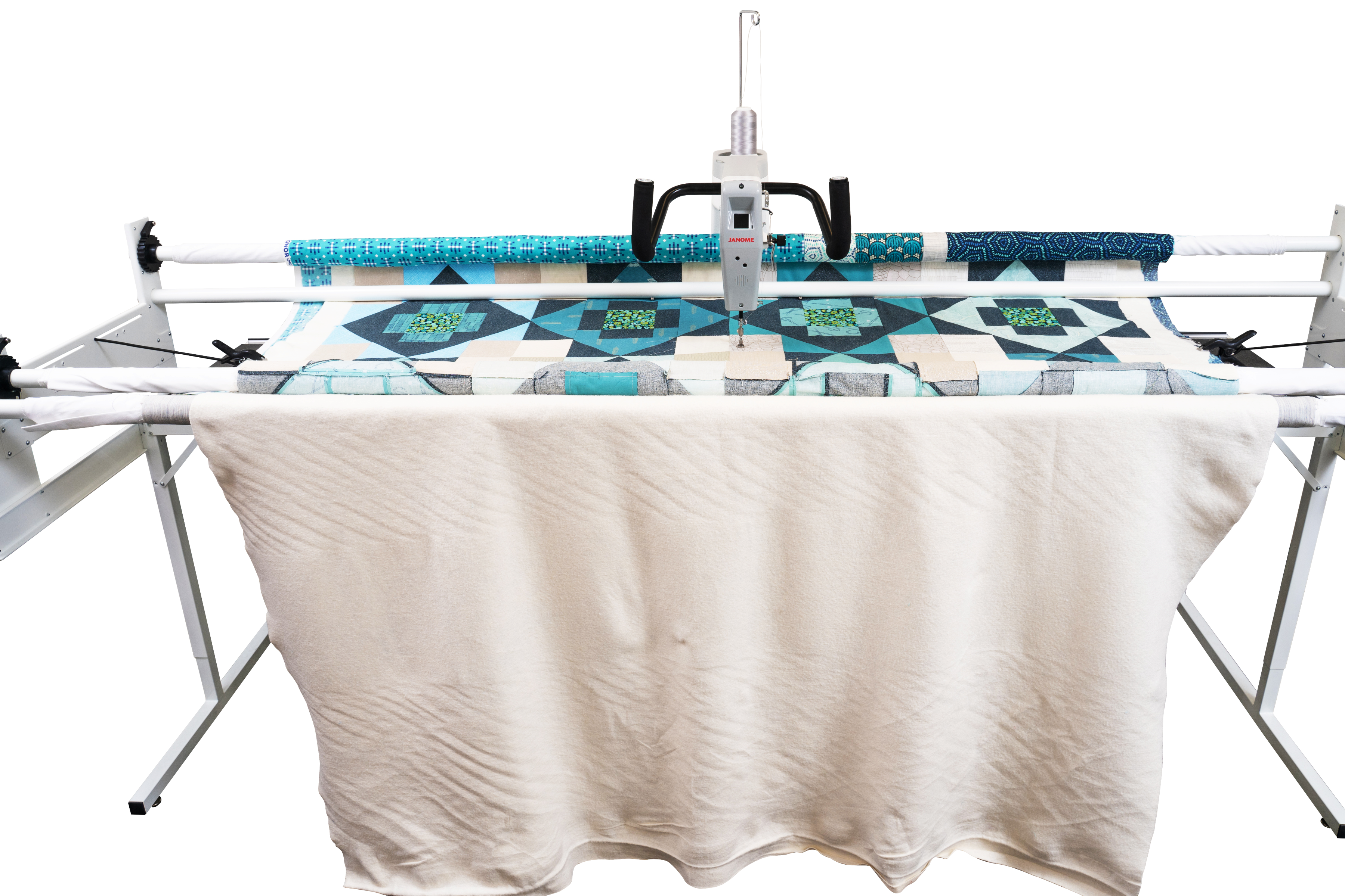 close image of the Janome Quilt Maker 15 Long Arm Quilting Machine