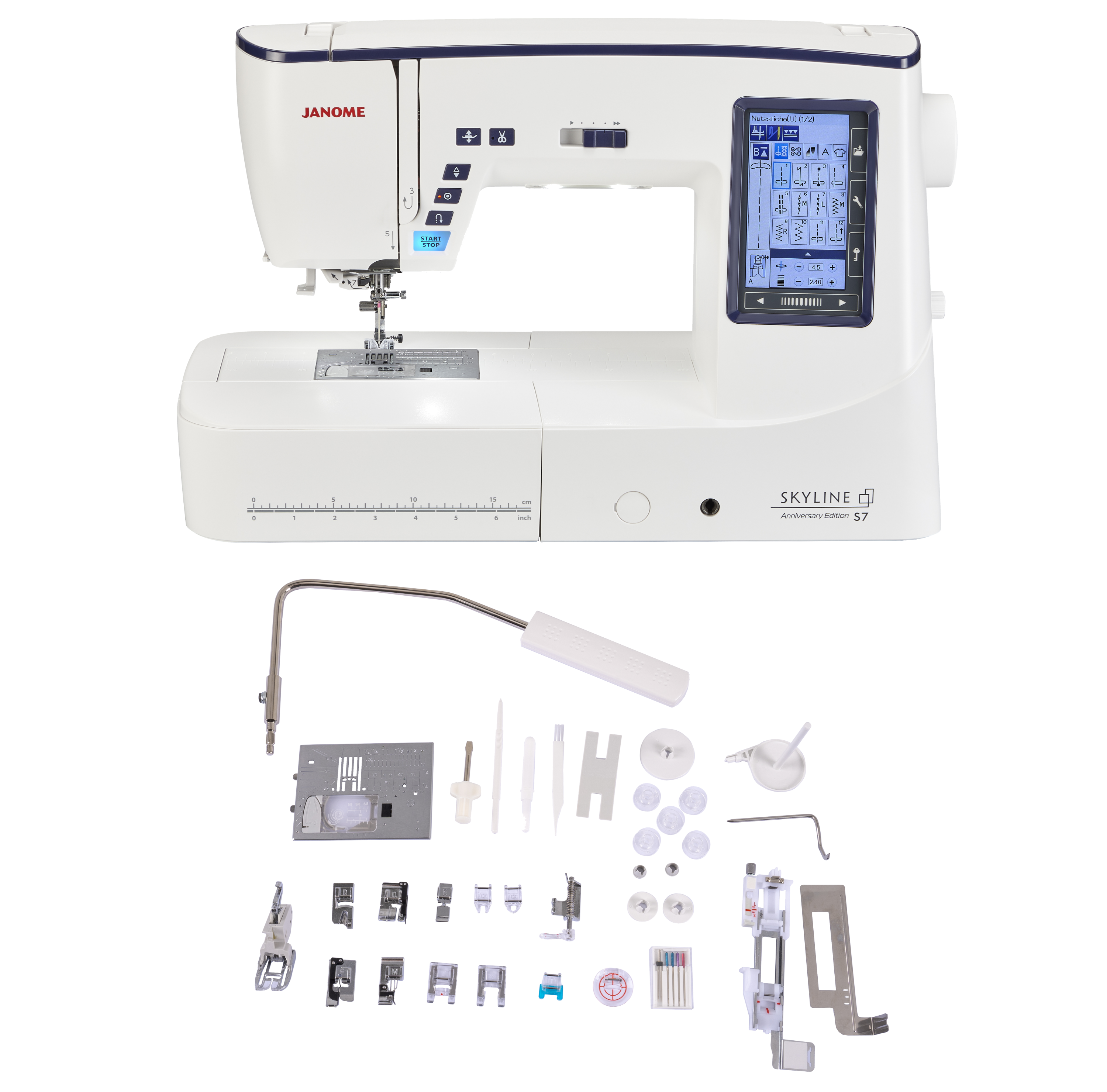 Janome Skyline S7 10th Anniversary Edition Sewing Machine with Holiday Gift Package