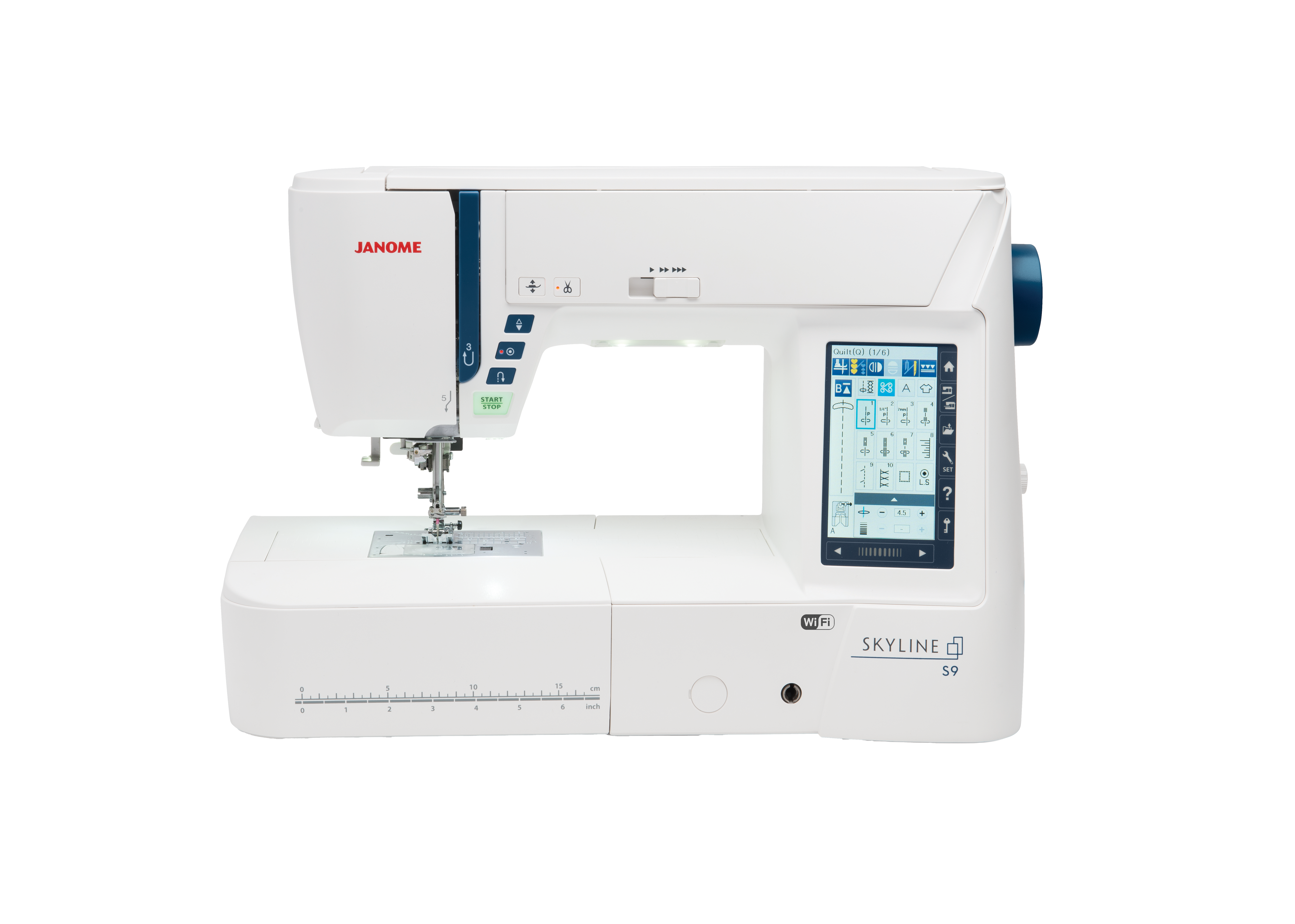 Janome Skyline S9 Sewing Quilting and Embroidery Machine 7.9x6.7 with Bonus