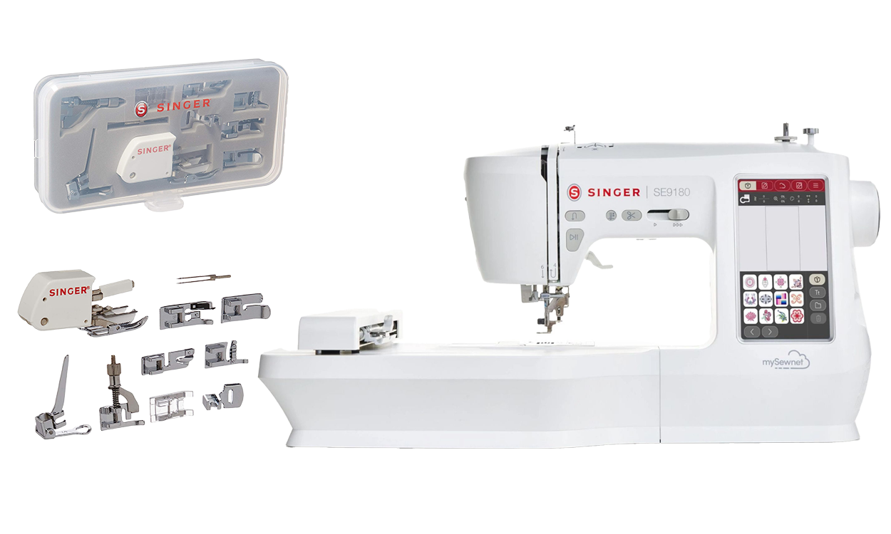 Singer SE9180 5x7 Wi-Fi & USB Sewing and Embroidery Machine for Sale at World Weidner bonus package C