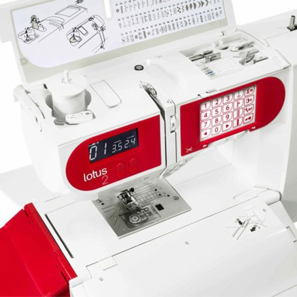top down image of the elna Lotus 2 Sewing Machine