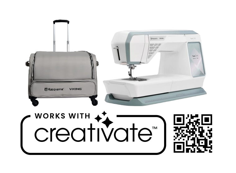 Husqvarna Viking Topaz 55Q Sewing Machine with Free Rolling Bag