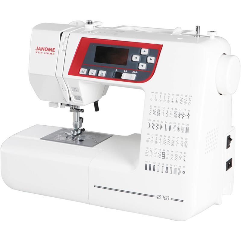 angled image of the Janome New Home 49360 Sewing and Quilting Machine