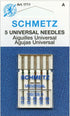 Schmetz 1711 Universal Sewing Machine Needles 130/705H 15x1 Assorted Size 5 Pack