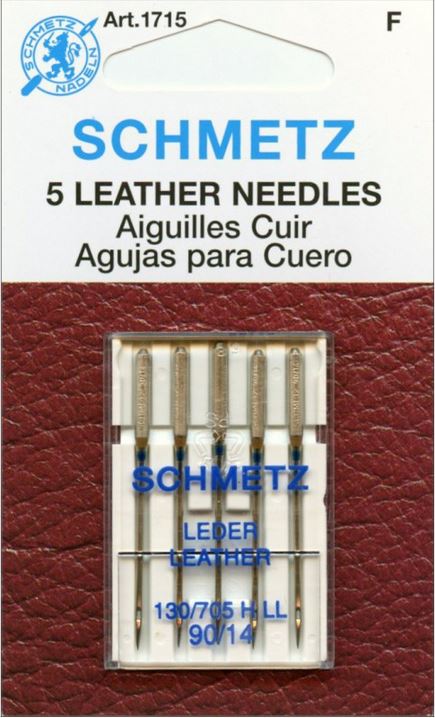 Schmetz 5pk Size 90/14 Leather Sewing Machine Needles 1715 130/705H-LL 15x1