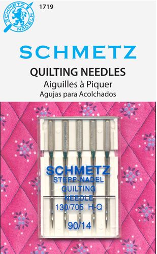 Schmetz 1719 Agujas para máquina de coser acolchados 130/705H-Q 15x1 Tamaño 90/14 Paquete de 5