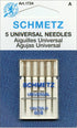 Schmetz 1724 Agujas universales para máquina de coser 130/705H 15x1 Tamaño 60/8 Paquete de 5