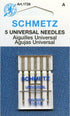 Schmetz 5pk Universal Sewing Machine Needles 1728 130/705H 15x1 Size 110/18