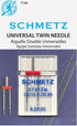 Schmetz 1734 Agujas dobles universales para máquina de coser 130/705H 15x1 Tamaño 8.0/100 Paquete individual