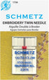 Schmetz Size 2.0/75 Twin Embroidery Sewing Machine Needles 1736 130/705H-E 15x1