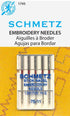 Schmetz 5pk Size 75/11 Embroidery Sewing Machine Needles 1745 130/705H-E 15x1