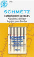 Schmetz 5pk Size 75/11 Embroidery Sewing Machine Needles 1745 130/705H-E 15x1