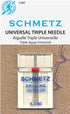 Schmetz 1797 Agujas triples universales para máquina de coser 130/705H DRI 15x1 Tamaño 3.0/80 Paquete individual