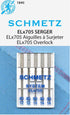 Schmetz 5pk Assorted 1840 Overlock Serger Sewing Machine Needles ELX705