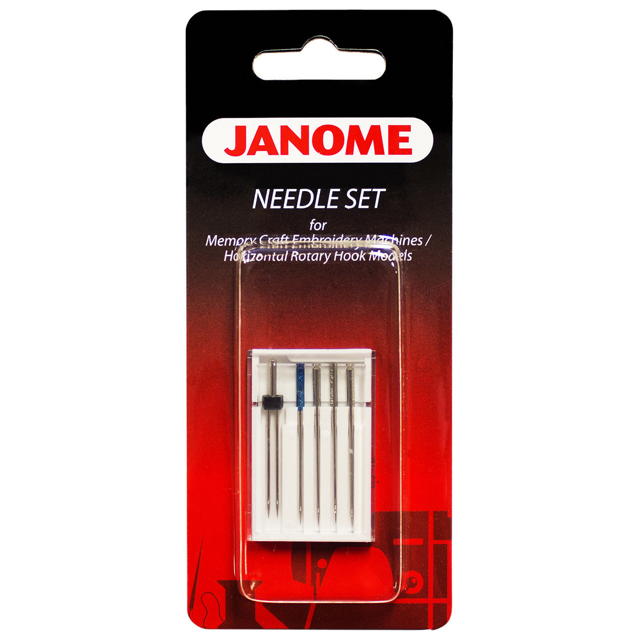 Janome Needle Set for Memory Craft Embroidery Machines and Horizontal Rotary Hook Models