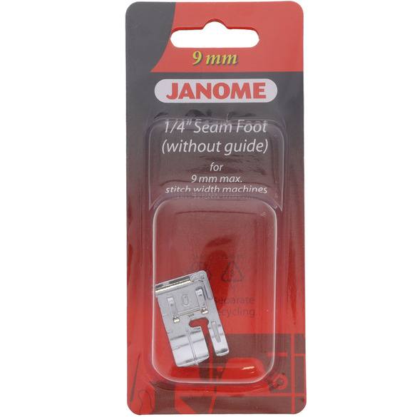 Janome 1/4" Seam Foot without Guide for 9mm Machines 202313001 for Sale at World Weidner