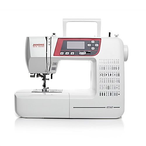 front facing image of the Janome New Home 49360 Sewing and Quilting Machine with a handle