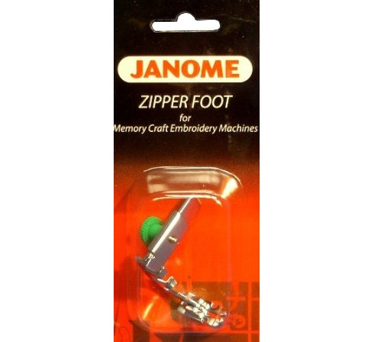Janome Zipper Foot for Memory Craft Embroidery Machines