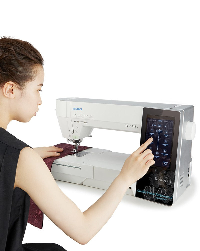 Kokochi DX-4000QVP Sewing & Quilting Machine view of touch screen being used