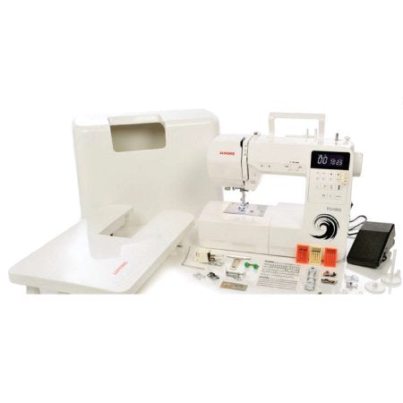 image of the Janome TS200Q Sewing and Quilting Machine with included accessories