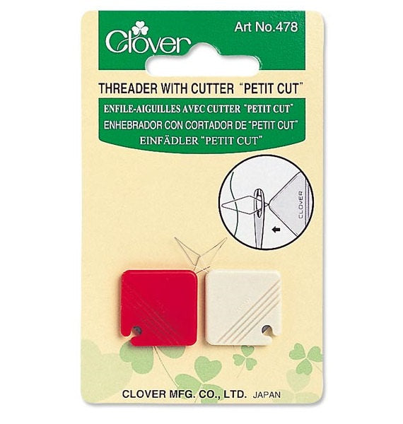 Clover Petite Needle Threader With Cutter CL478