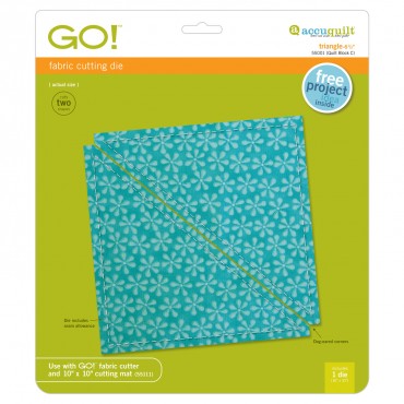 AccuQuilt GO! Die Half Square Triangle-6" Finished Square 55001 view of packaging