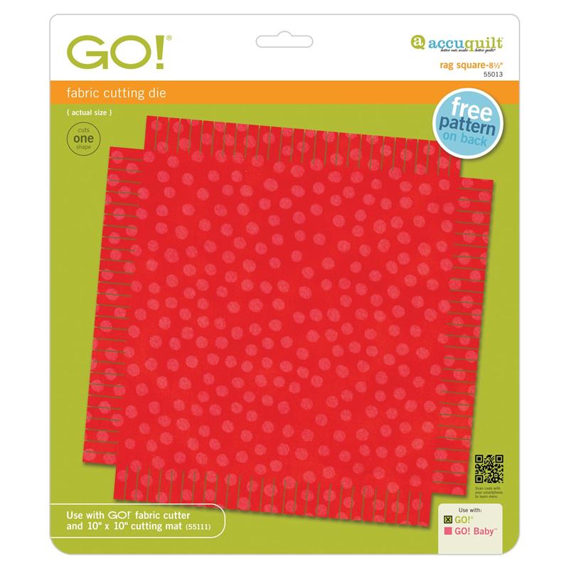 AccuQuilt Go! Die Rag Square-8 1/2" 55013 view of packaging