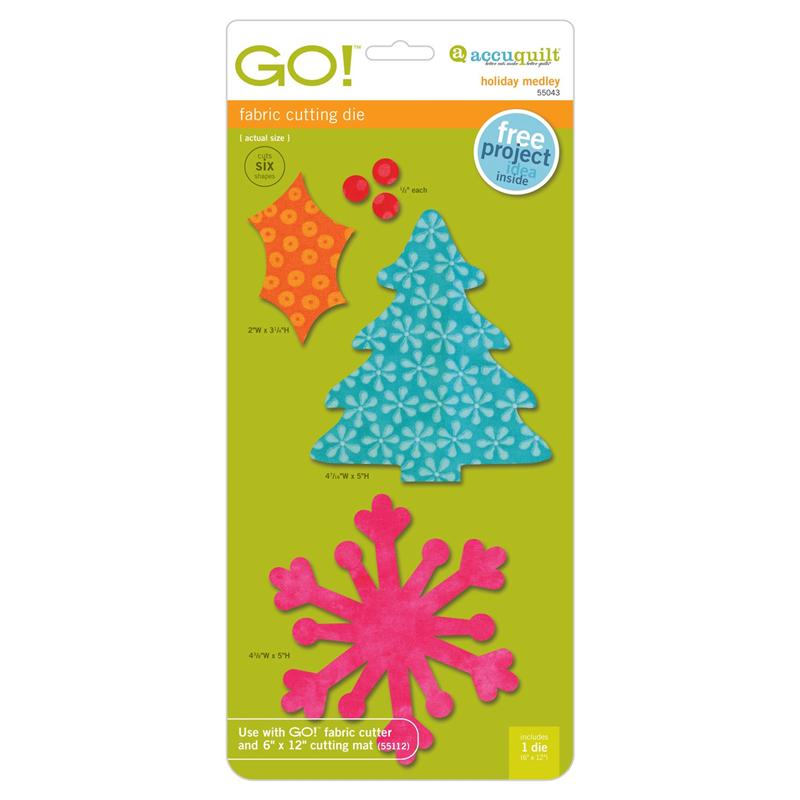 AccuQuilt GO! Die Holiday Medley 55043 image of package with pattern