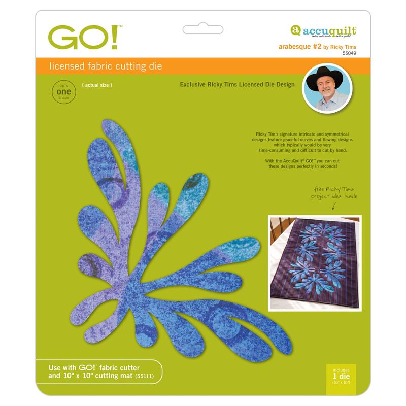 AccuQuilt Go! Die Arabesque #2 by Ricky Tims view of the pattern and package