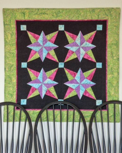AccuQuilt GO! Die Blazing Star-12" Finished by Eleanor Burns 55051 image of pattern
