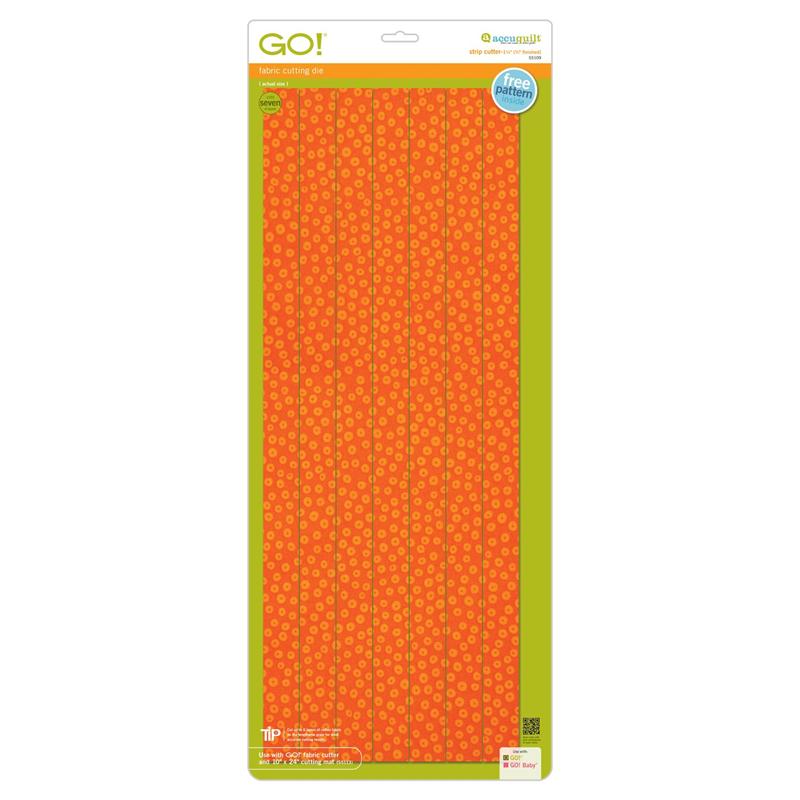 AccuQuilt Go! Die Strip Cutter-1 1/4" (3/4" Finished) 7 Strips 55109 image of packaging